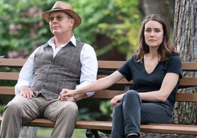 James Spader as Raymond 'Red' Reddington, Megan Boone as Elizabeth Keen in The Blacklist